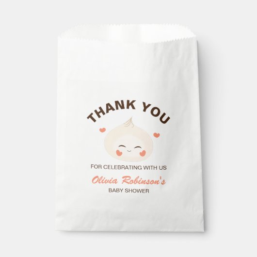 Little Dumpling Dim Sum Baby shower Bedankzakje (Voorkant)