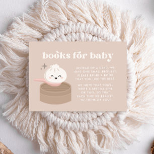 Little Dumpling Dim Sum Baby shower Boeken voor Ba Informatiekaartje