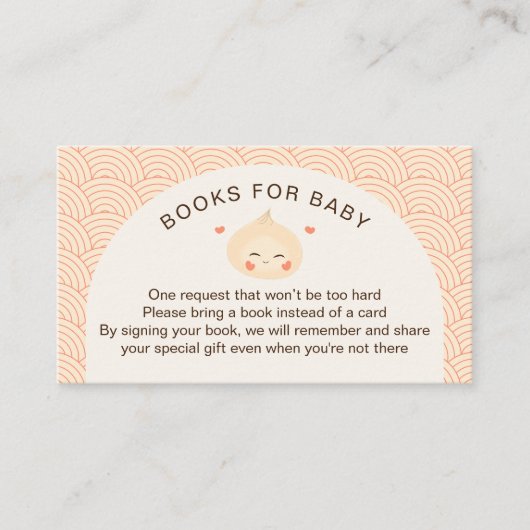 Little Dumpling Dim Sum Baby shower Informatiekaartje (Voorkant)