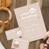 Little Dumpling Dim Sum Baby shower Luier Raffle Informatiekaartje