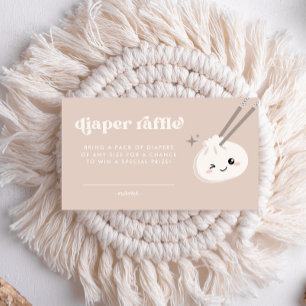 Little Dumpling Dim Sum Baby shower Luier Raffle Informatiekaartje