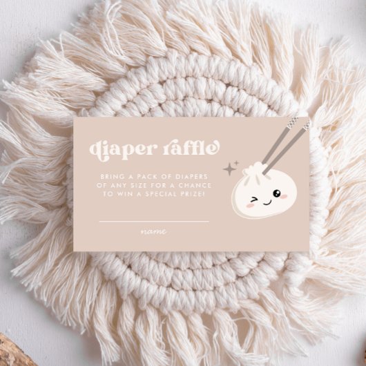 Little Dumpling Dim Sum Baby shower Luier Raffle Informatiekaartje