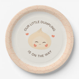 Little Dumpling Dim Sum Baby shower Papieren Bordje