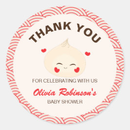 Little Dumpling Dim Sum Baby shower Ronde Sticker