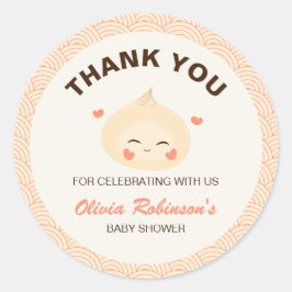 Little Dumpling Dim Sum Baby shower Ronde Sticker