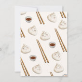 Little Dumpling Dim Sum Genderneutraal Baby shower Kaart (Achterkant)