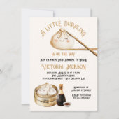 Little Dumpling Dim Sum Genderneutraal Baby shower Kaart (Voorkant)