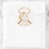 Little Dumpling Dim Sum Genderneutraal Baby shower Ronde Sticker (Tas)