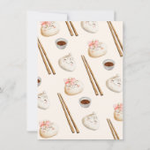 Little Dumpling Dim Sum Girl Baby shower Kaart (Achterkant)