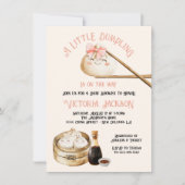 Little Dumpling Dim Sum Girl Baby shower Kaart (Voorkant)