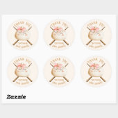 Little Dumpling Dim Sum Girl Baby shower Ronde Sticker (Vel)