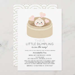 Little Dumpling Drive-by Baby shower Kaart