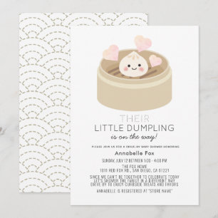 Little Dumpling Drive-by Baby shower Kaart