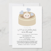 Little Dumpling Drive-by Boy Baby shower Kaart (Voorkant)