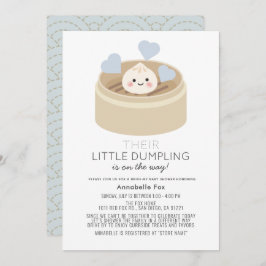 Little Dumpling Drive-by Boy Baby shower Kaart