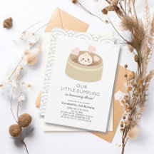 Little Dumpling Gender-neutrally Birthday Invitati