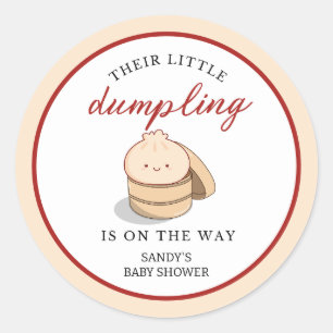 Little Dumpling Genderneutraal Kawaii-Baby shower Ronde Sticker