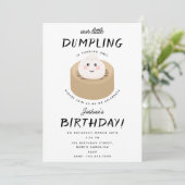 Little Dumpling Genderneutraal Verjaardagsfeest Kaart (Staand voorkant)
