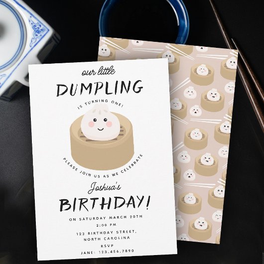 Little Dumpling Genderneutraal Verjaardagsfeest Kaart