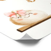 Little Dumpling Girl Baby shower Welkomstbord Poster (Hoek)