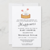 Little Dumpling Girl Pink Baby shower Uitnodiging (Voorkant)