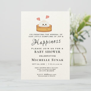 Little Dumpling Girl Pink Baby shower Uitnodiging
