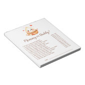 Little Dumpling Guess Wie Baby shower spel Notitieblok (Schuin)