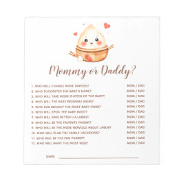 Little Dumpling Guess Wie Baby shower spel Notitieblok