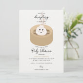 Little Dumpling Hearts Genderneutraal Baby shower Kaart (Staand voorkant)