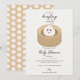 Little Dumpling Hearts Genderneutraal Baby shower Kaart