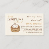 Little Dumpling Kawaii Baby shower Boek Verzoek Informatiekaartje (Voorkant)