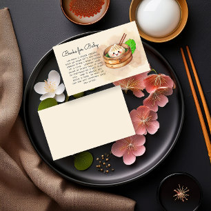 Little Dumpling Kwai Baby shower Boeken voor Baby Informatiekaartje