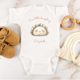 Little Dumpling Personalized Dim Sum Terracotta Romper
