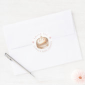Little Dumpling Pink Bedankt Baby shower Favor Ronde Sticker (Envelop)