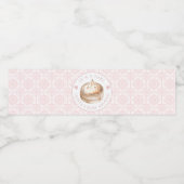 Little Dumpling Pink Het is een meisje Baby shower Waterfles Etiket (Enkel label)