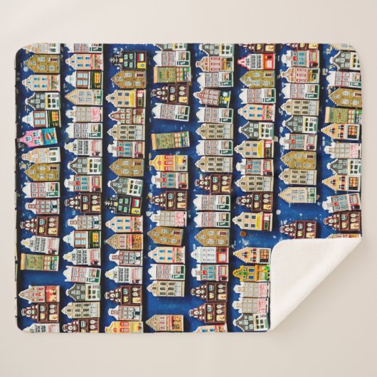 Little Dutch souvenirs and gifts - shoes windmills Sherpa Deken (Voorkant (horizontaal))