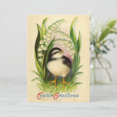 Little Easter Bird uitnodiging (Staand voorkant)