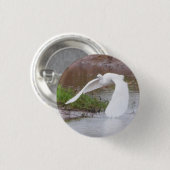 Little Egret in Flight Badge Ronde Button 3,2 Cm (Voorkant /achterkant)