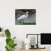 Little Egret Poster (Thuiskantoor)
