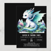 Little Elegant Dragon Verjaardag Kaart (Voorkant / Achterkant)