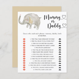 Little Elephant - baby shower game over mama of pa