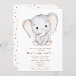Little Elephant Baby shower Invitation