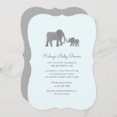 Little Elephant Baby shower Invite Kaart (Voorkant / Achterkant)