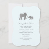 Little Elephant Baby shower Invite Kaart (Voorkant)