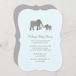 Little Elephant Baby shower Invite Kaart