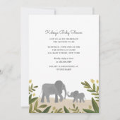 Little Elephant Baby shower Invite Kaart (Voorkant)