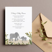 Little Elephant Baby shower Invite Kaart
