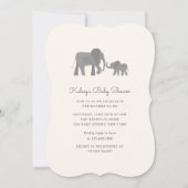 Little Elephant Baby shower Invite Kaart (Voorkant)