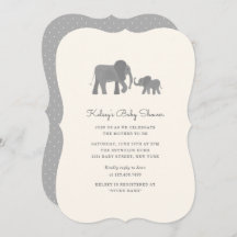 Little Elephant Baby shower Invite