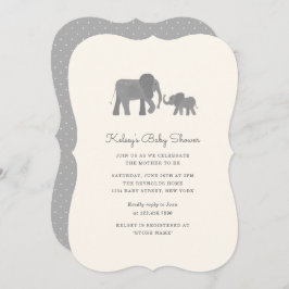 Little Elephant Baby shower Invite Kaart